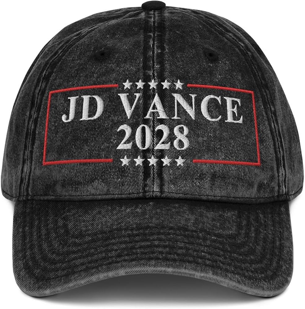 JD Vance 2028 Hat, Embroidered Vance for President 2028 Twill Cap
